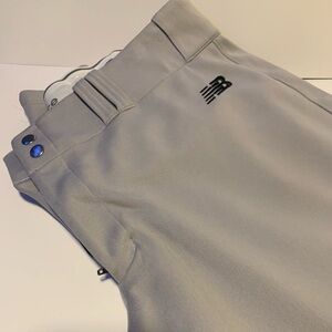 New Balance baseball Pants gray XL Snap/Zipper Closure. Ankle length.